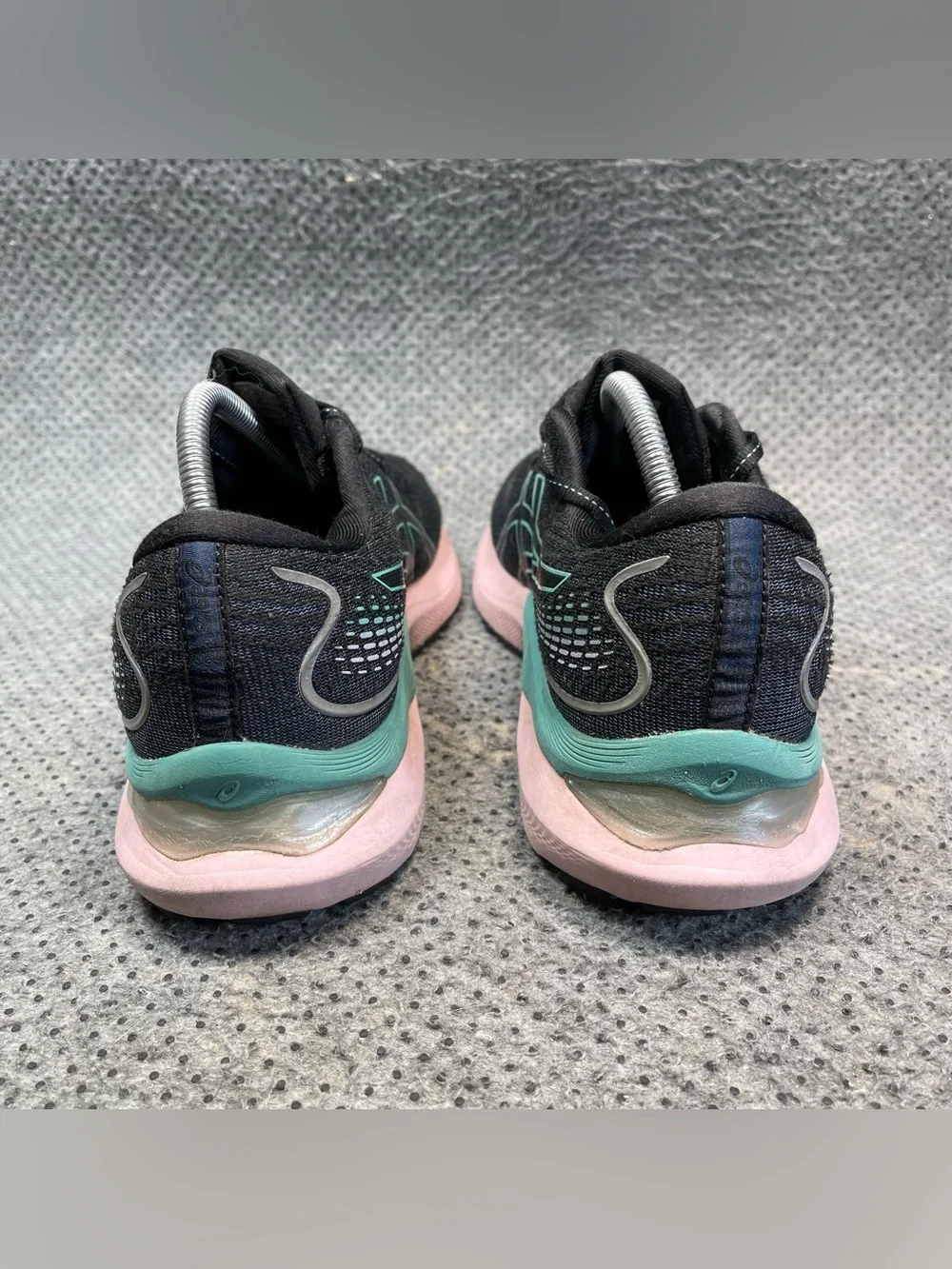 Asics Gel-Cumulus Black Teal Running Shoes Size 10.5 Women’s